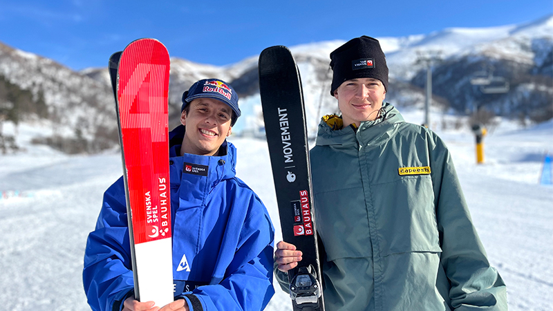 Jesper Tjäder och Hugo Burvall vidare till slopestyle-final i Bakuriani. 