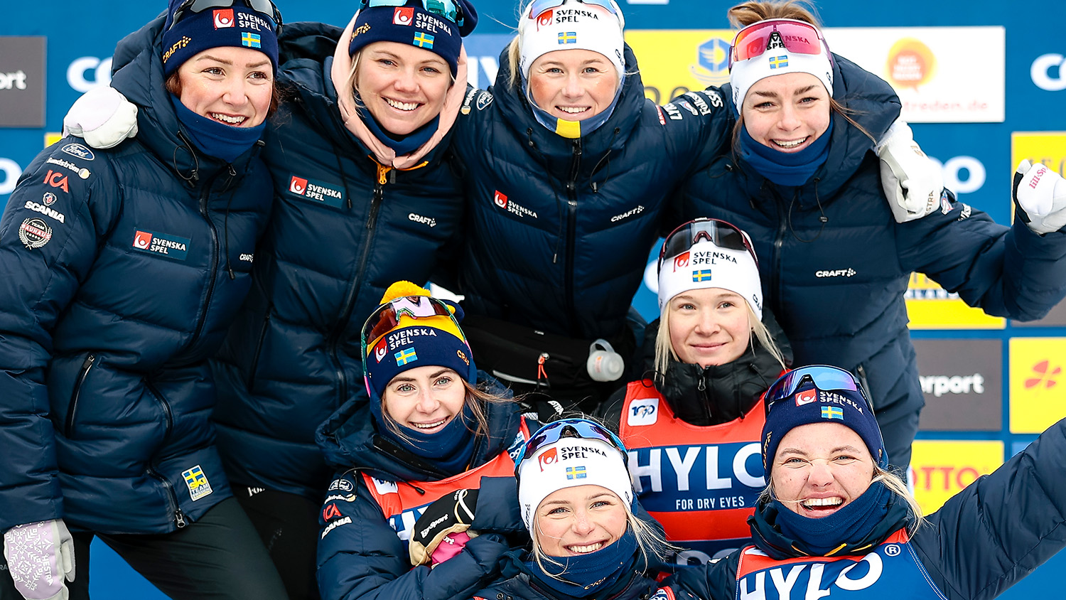 Världscuphelgen i Oberhof avrundades med vinst och fjärdeplats för Sveriges damlag. FOTO: NORDICFOCUS/BILDBYRÅN