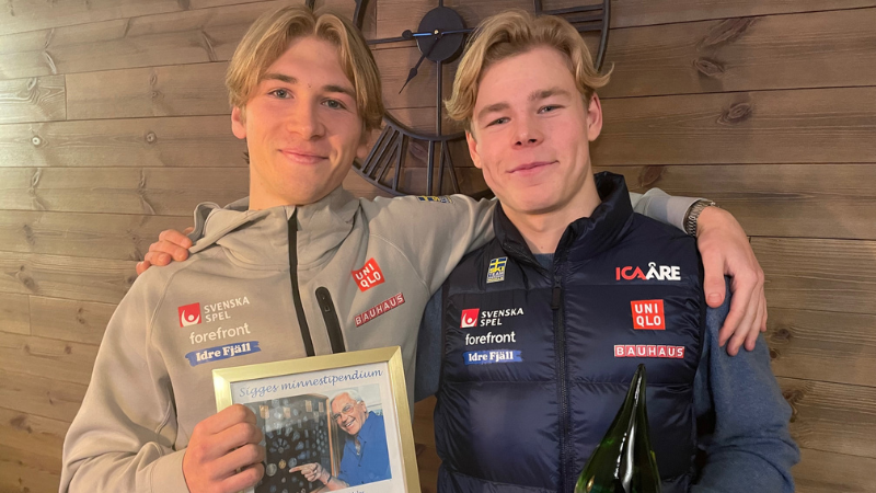 Filip Gravenfors och Walter Wallberg prisades redan innan världscupen på Idre Fjäll. Foto: Peter Albertsson. 