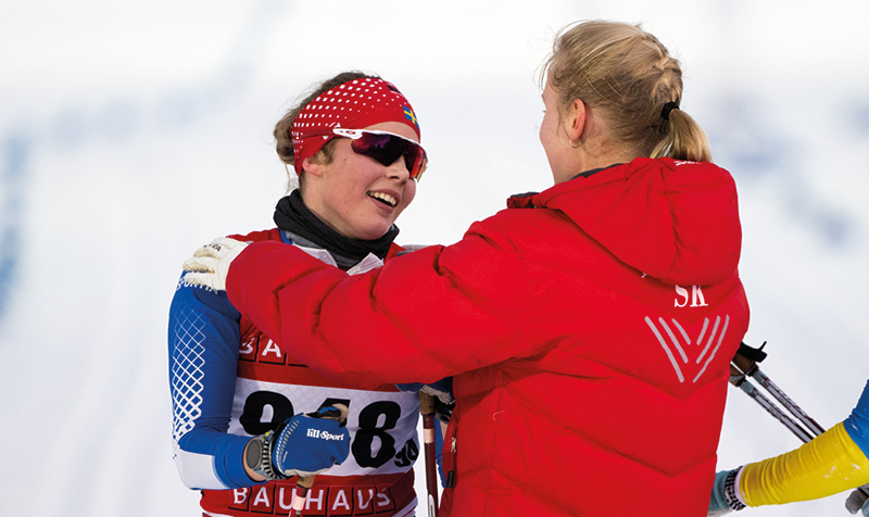 Evelina Crüsell från Skellefteå SK vann stort under söndagens distanslopp i klassisk stil.