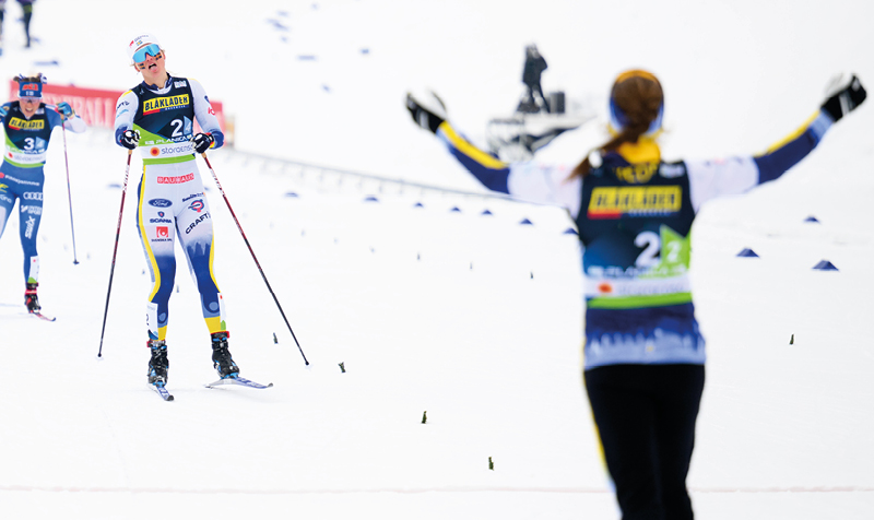 Maja Dahlqvist säkrade ett stafett-brons för Sverige.